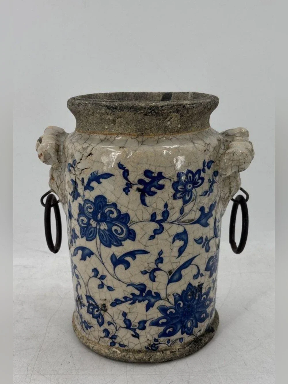 Early 19th‑Century Iznik Revival Albarello – Islamic Blue & White Glazed